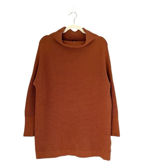 Free People Ottoman Slouchy Tunic in Siena Sz XS oversized knit pullover tan Y2K - Picture 2 of 9